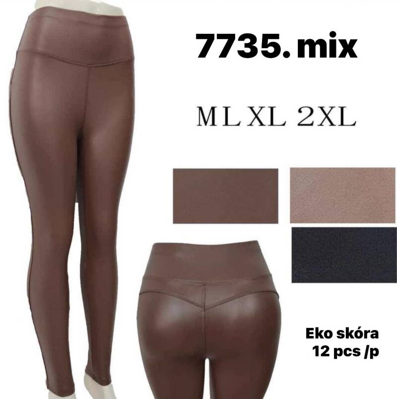 Spodnie skórzane damskie Roz M-2XL, Mix kolor Paczka 12 szt